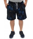 SHORT ESTAMPADO COM ELASTANO EXTRA GRANDE - AZUL